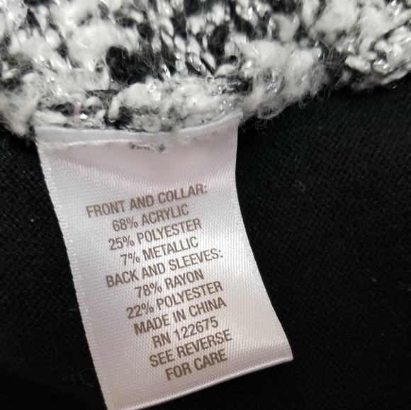 Fuzzy Knit Color Block Flowy Cardigan Sweater by Dressbarn - Picture 8 of 11